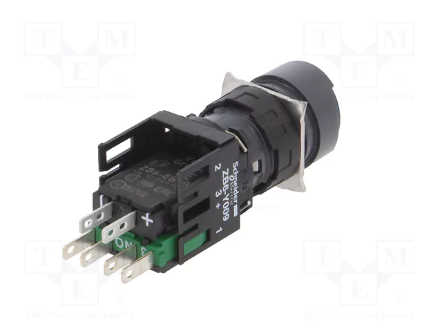 SCHNEIDER ELECTRIC Interruptor de presión Harmony XB6 verde con LED