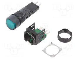 SCHNEIDER ELECTRIC Interruptor de presión Harmony XB6 verde con LED