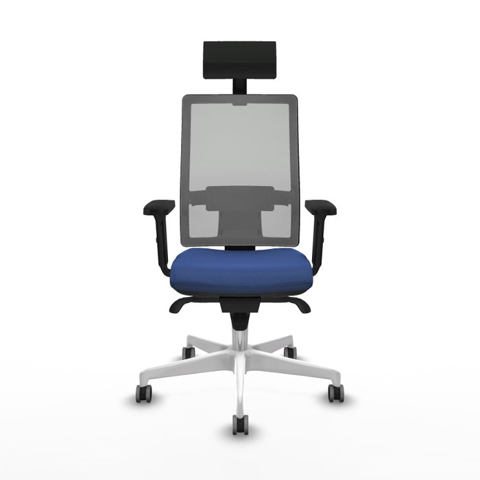 PIQUERAS Y CRESPO Silla de oficina Horna con mecanismo Sincro Azul marino y Gris PIQUERAS Y CRESPO Silla de oficina Horna con mecanismo Sincro Azul marino y Gris