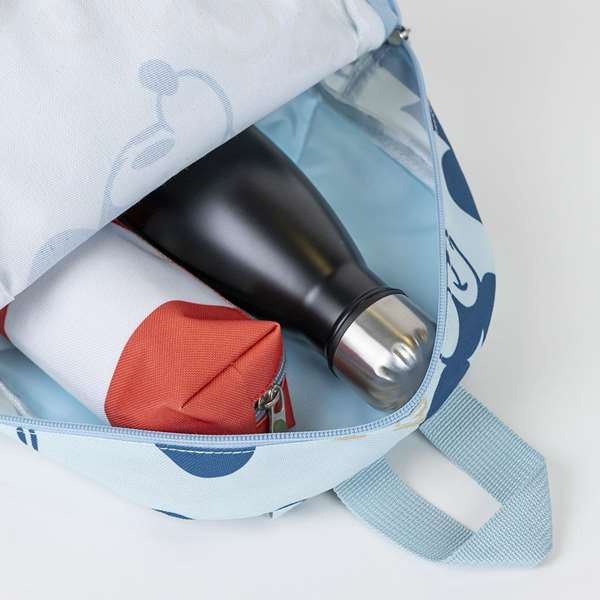Cerdá Mochila Infantil de Guardería Estampado Mickey Mouse Disney, ideal para niños y niñas de 1 a 4 años, Color Azul, 22 x 27 x 9 cm