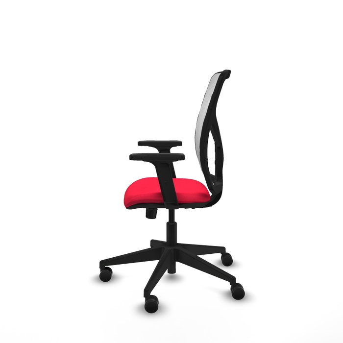 PIQUERAS Y CRESPO Silla de oficina Motilla con mecanismo Sincro, Rojo y Blanco