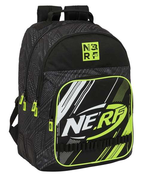 Mochila Escolar Nerf Get ready Negro 32 x 42 x 15 cm