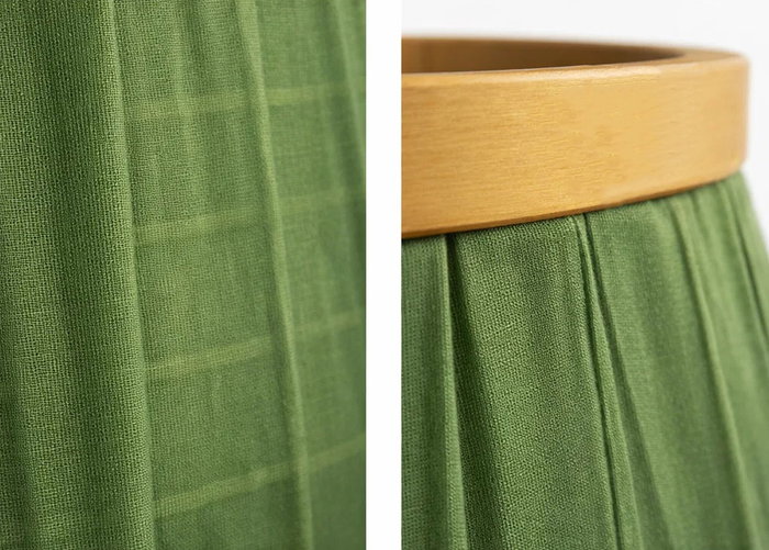 DKD Home Decor Portavelas Bambú Algodón Verde y Marrón 35x35x55 cm