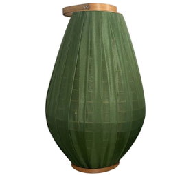 DKD Home Decor Portavelas Bambú Algodón Verde y Marrón 35x35x55 cm