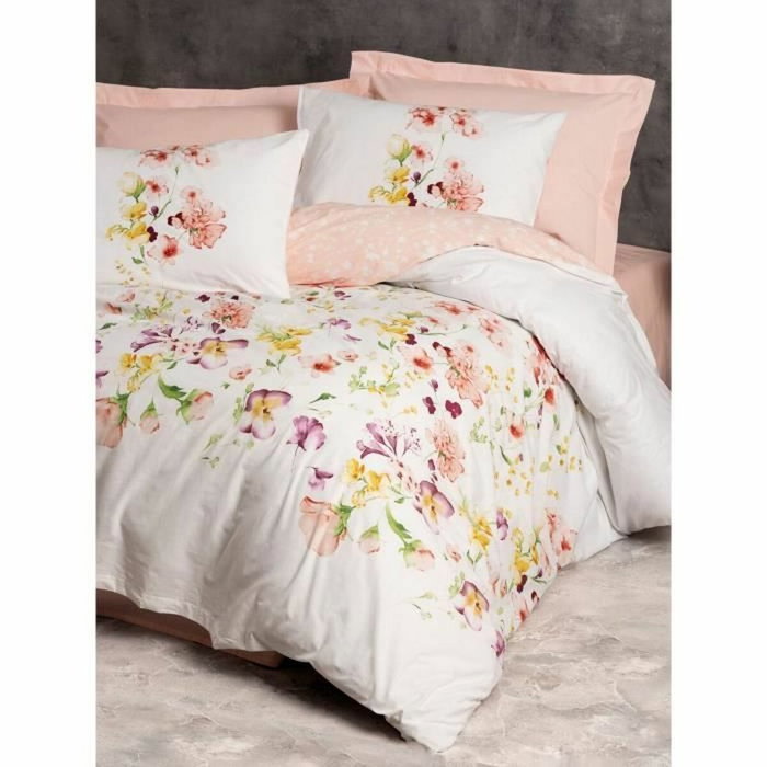 Aucune Juego de cama de 100% algodón - 1 funda nórdica 220x240 cm + 2 fundas de almohada 60x60 cm - Blanco Aucune Juego de cama de 100% algodón - 1 funda nórdica 220x240 cm + 2 fundas de almohada 60x60 cm - Blanco