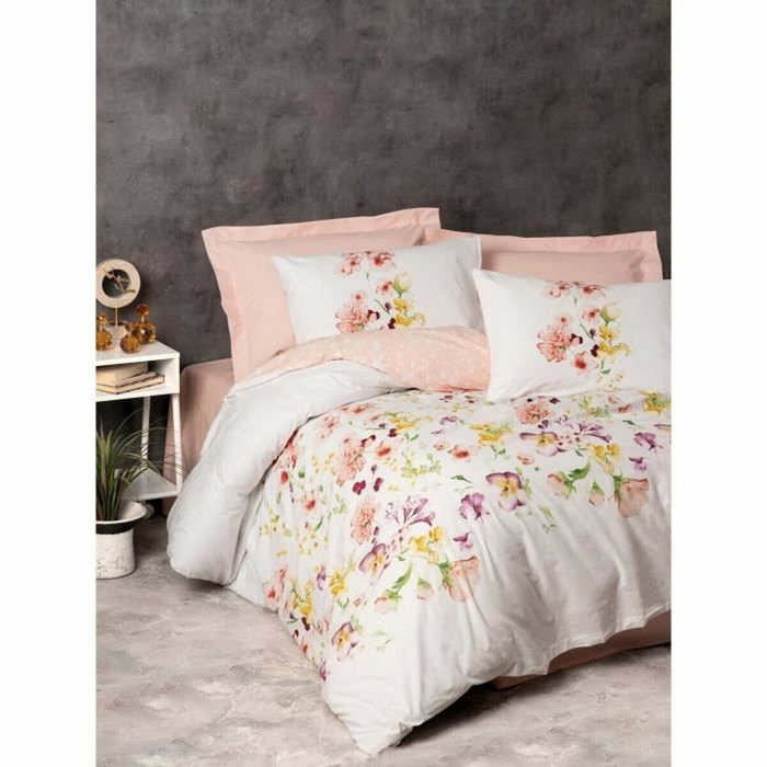 Aucune Juego de cama de 100% algodón - 1 funda nórdica 220x240 cm + 2 fundas de almohada 60x60 cm - Blanco Aucune Juego de cama de 100% algodón - 1 funda nórdica 220x240 cm + 2 fundas de almohada 60x60 cm - Blanco