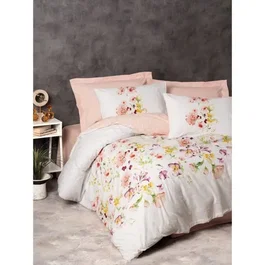HomeTex ASI8683742885665 Juego de Cama - Funda Nórdica 220x240 cm, 2 Fundas de Almohada 60x60 cm, 100% Algodón - Blanco