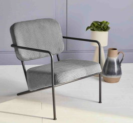 DKD Home Decor Butaca Gris Poliester y Metal 71 x 72 x 55 cm