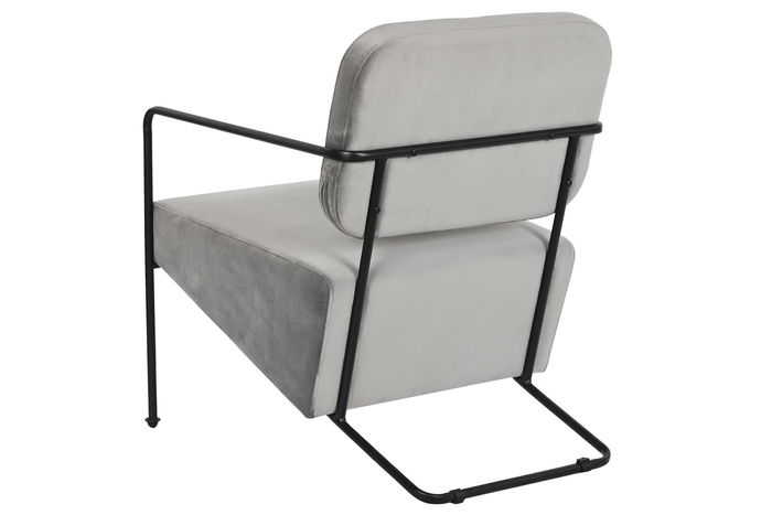 DKD Home Decor Butaca Gris Poliester y Metal 71 x 72 x 55 cm