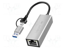 LogiLink Adaptador de red USB 3.1 USB-C a Ethernet Gigabit de 2.5G