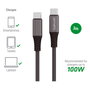 4smarts PremiumCord Cable USB-C a USB-C 100W 3m Negro
