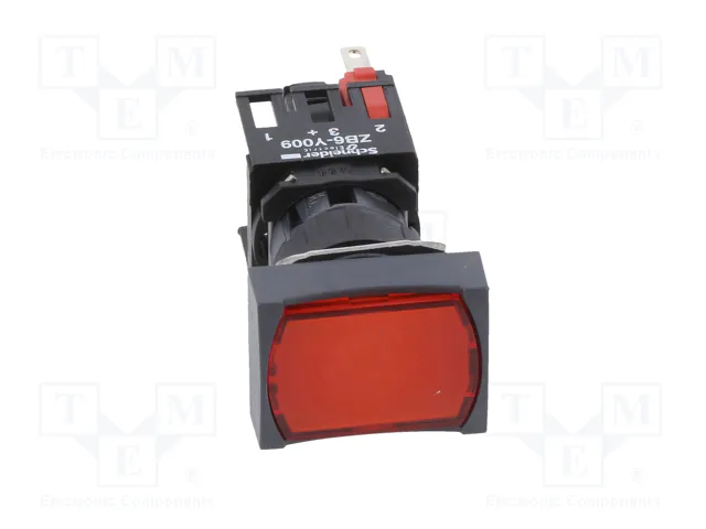 SCHNEIDER ELECTRIC Interruptor de presión Harmony XB6 16mm Rojo LED 12-24VDC NC