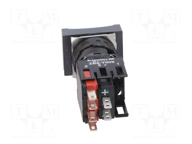 SCHNEIDER ELECTRIC Interruptor de presión Harmony XB6 16mm Rojo LED 12-24VDC NC