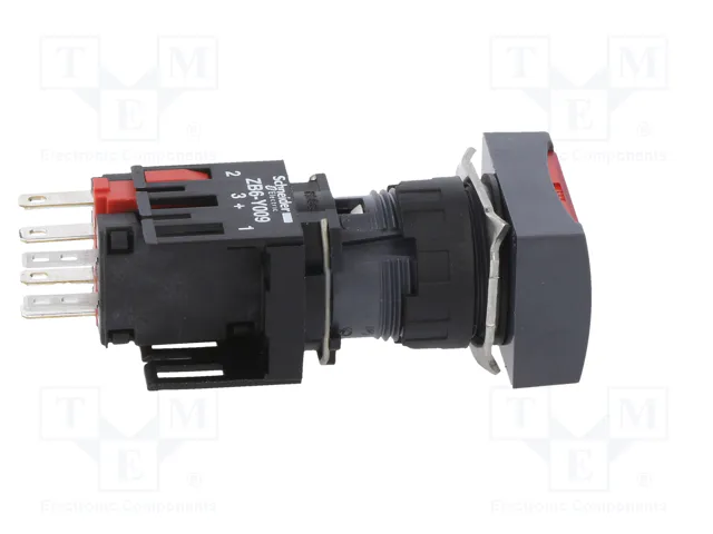 SCHNEIDER ELECTRIC Interruptor de presión Harmony XB6 16mm Rojo LED 12-24VDC NC
