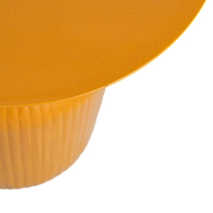 Mesa Auxiliar Mostaza Metal Decoración 38 X 38 X 48 cm