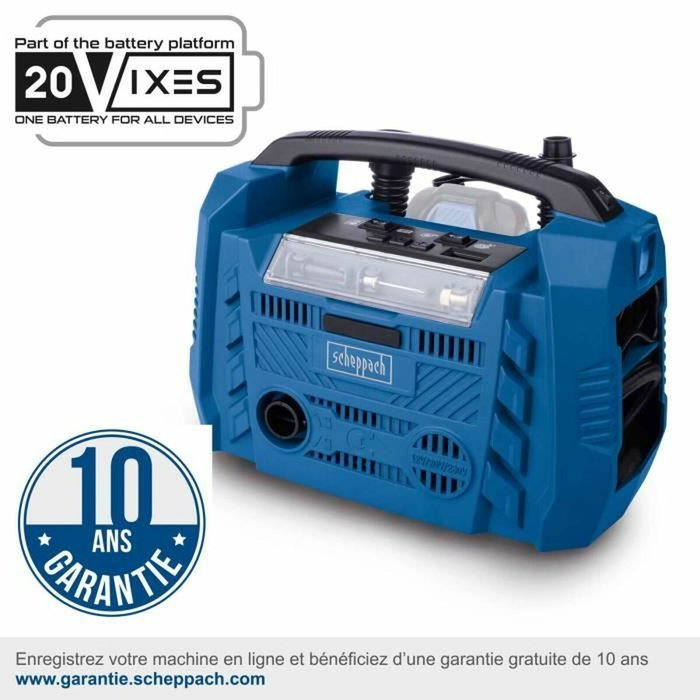 Scheppach Compresor eléctrico híbrido 20V IXES 10 bar Airforce 6