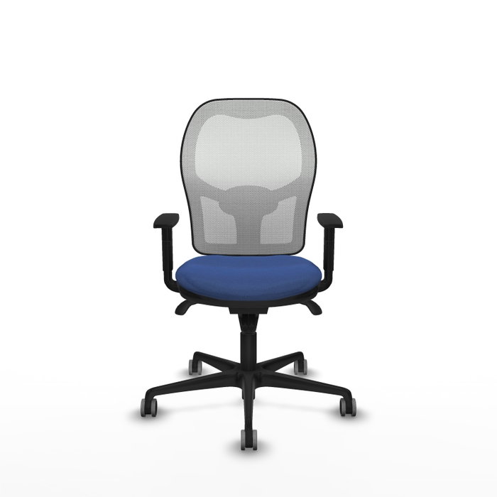 PIQUERAS Y CRESPO Silla de oficina Jorquera con mecanismo Sincro, Azul marino y Blanco