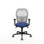 PIQUERAS Y CRESPO Silla de oficina Jorquera con mecanismo Sincro, Azul marino y Blanco