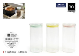 La Mediterranea Tarro Boro de Borosilicato 1350ml Pastel