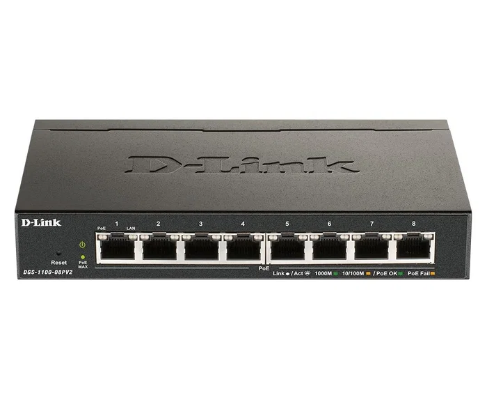 D-Link DGS-1100-08PV2/B Switch Gestionable de 8 Puertos Gigabit PoE 64W D-Link DGS-1100-08PV2/B Switch Gestionable de 8 Puertos Gigabit PoE 64W