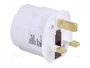 GOOBAY Adaptador de viaje con toma de tierra, blanco