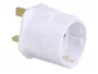 GOOBAY Adaptador de viaje con toma de tierra, blanco