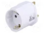 GOOBAY Adaptador de viaje con toma de tierra, blanco