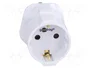GOOBAY Adaptador de viaje con toma de tierra, blanco