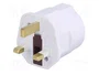 GOOBAY Adaptador de viaje con toma de tierra, blanco