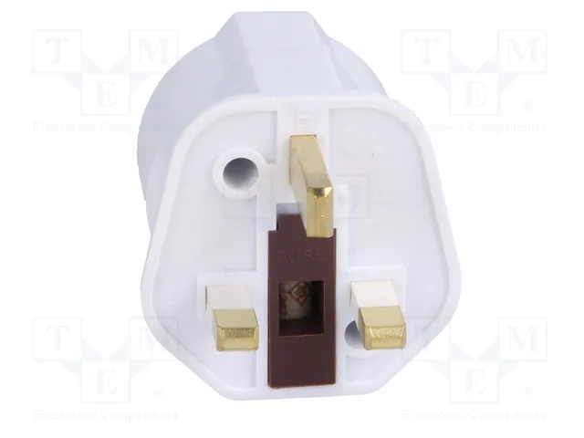 GOOBAY Adaptador de viaje con toma de tierra, blanco
