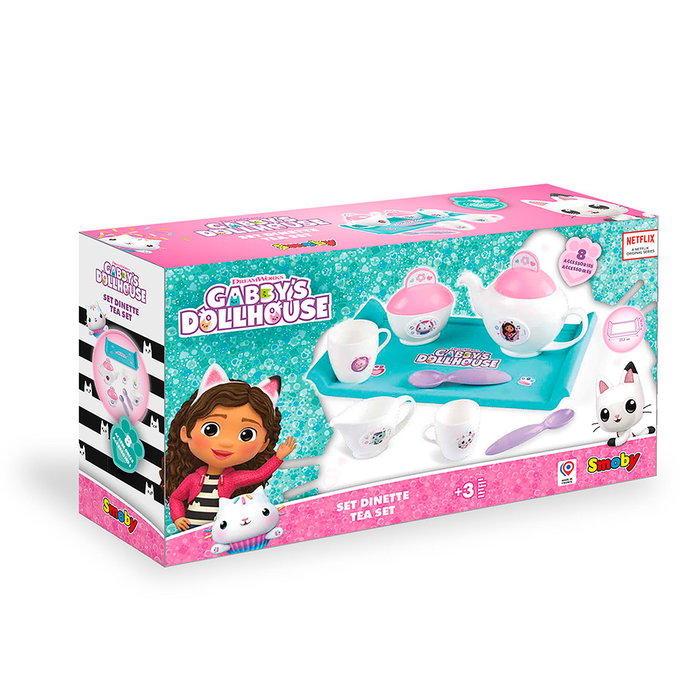 Smoby Set De Té La Casa De Gabby 7600312508 Cesta de Picnic para Muñecas con Accesorios