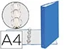 Exacompta Carpeta 4 Anillas 30mm Redondas DIN A4 Cartón Forrado Azul Claro