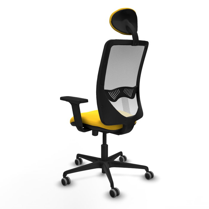 PIQUERAS Y CRESPO Silla de oficina Zulema con mecanismo Sincro/Traslack, Amarillo y Blanco PIQUERAS Y CRESPO Silla de oficina Zulema con mecanismo Sincro/Traslack, Amarillo y Blanco