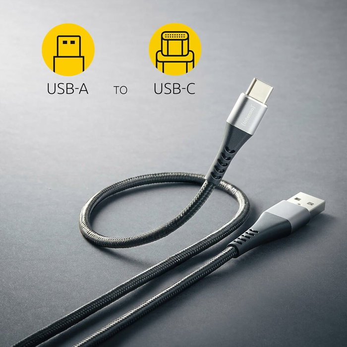 Intenso Cable USB-A a USB-C 7901100 de 1,5m Negro