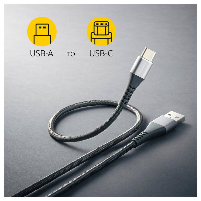 Intenso Cable USB-A a USB-C 7901100 de 1,5m Negro