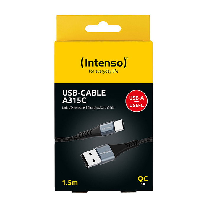 Intenso Cable USB-A a USB-C 7901100 de 1,5m Negro