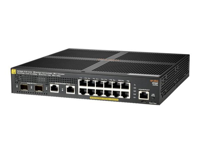 Hewlett Packard Enterprise Aruba 2930F 12G PoE+ 2G/2SFP+ Switch Hewlett Packard Enterprise Aruba 2930F 12G PoE+ 2G/2SFP+ Switch