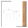 Hanah Home Mesa de Estudio Roble 120cm x 74cm x 61.8cm Tablero de Partículas Melaminado Roble