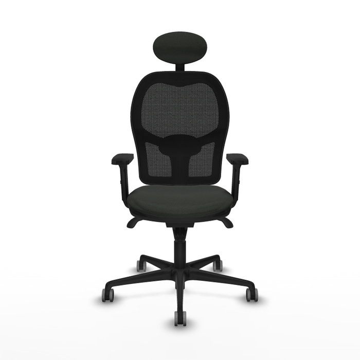 PIQUERAS Y CRESPO Silla de oficina Jorquera con mecanismo Sincro, Tela Negra PIQUERAS Y CRESPO Silla de oficina Jorquera con mecanismo Sincro, Tela Negra