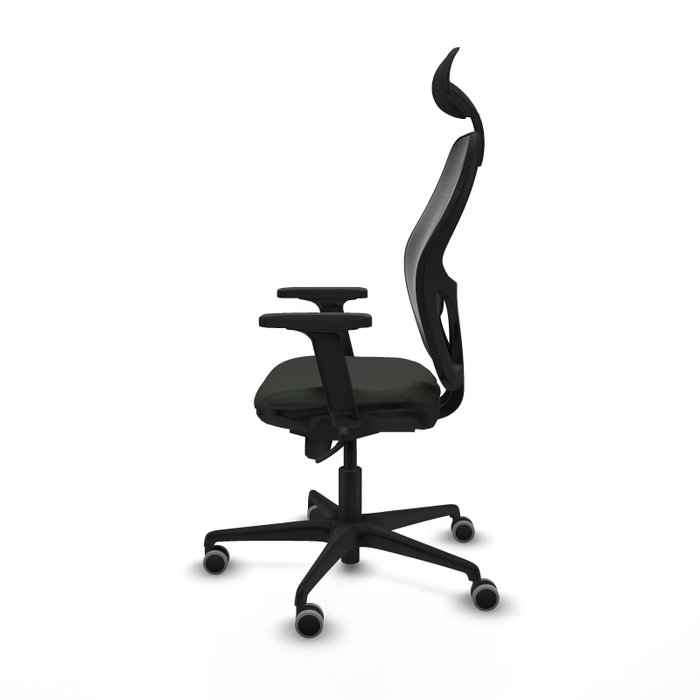 PIQUERAS Y CRESPO Silla de oficina Jorquera con mecanismo Sincro, Tela Negra PIQUERAS Y CRESPO Silla de oficina Jorquera con mecanismo Sincro, Tela Negra