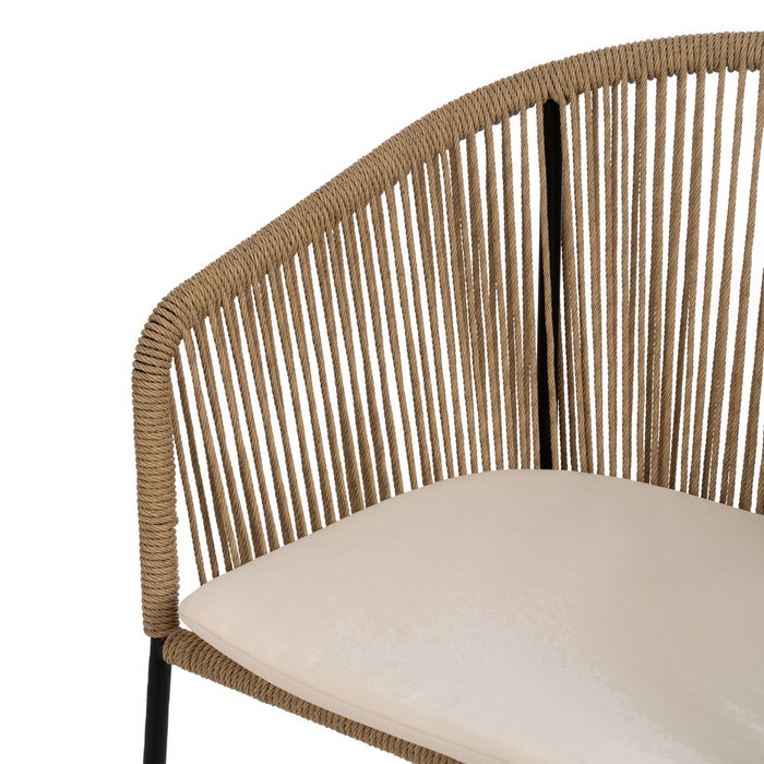 Silla Natural Pe-Acero Salón 55 X 54 X 79 cm (Set de 2)