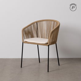 Silla Natural Pe-Acero Salón 55 X 54 X 79 cm (Set de 2)