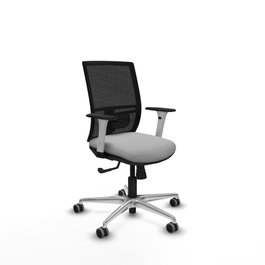 PIQUERAS Y CRESPO Silla de oficina Yunquera con mecanismo Sincro, Gris claro y Negro