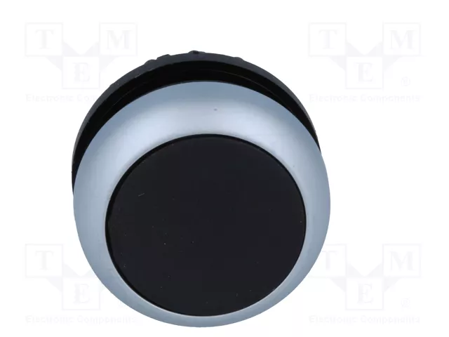 Eaton M22-D-S Botón de pulsación plano negro y cromo Eaton M22-D-S Botón de pulsación plano negro y cromo