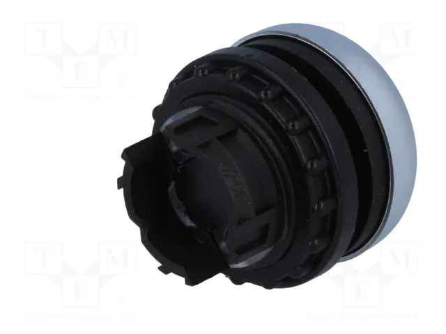 Eaton M22-D-S Botón de pulsación plano negro y cromo Eaton M22-D-S Botón de pulsación plano negro y cromo