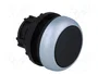 Eaton M22-D-S Botón de pulsación plano negro y cromo