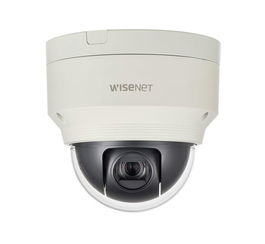 Hanwha Domo IP PTZ 2MP AI x12 (5.2-62.4mm) Antivandálico WDR IK10 IP66 Wisenet X - Cámara Exterior con Zoom Óptico 12X, 360º, 150dB WDR