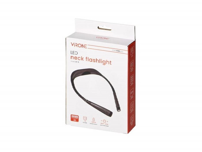 ORNO LT-1 Linterna LED de Cuello Recargable, Temperatura de Color Ajustable 3000K a 6000K, Batería 1000mAh