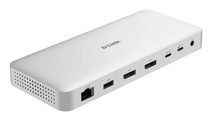D-Link DUF-901/E USB4 Docking Station 9 en 1, 40 Gbps, 100W PD, 2x DisplayPort 1.4, 2.5G Ethernet, Blanco - Expansión para Portátil