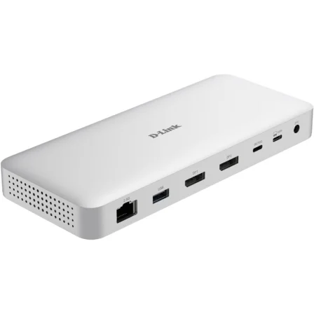 D-Link DUF-901/E USB4 Docking Station 9 en 1, 40 Gbps, 100W PD, 2x DisplayPort 1.4, 2.5G Ethernet, Blanco - Expansión para Portátil